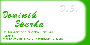dominik sperka business card